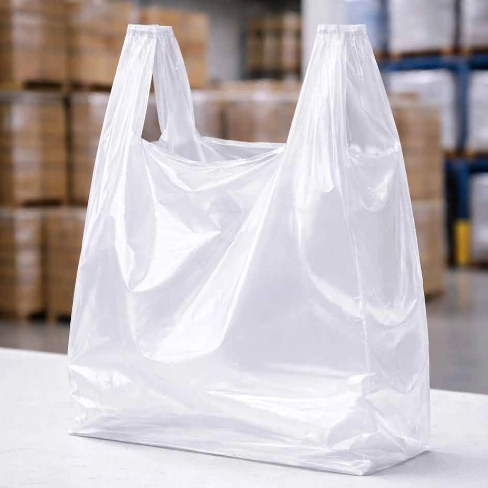 Plastic bags for retail stores and supermarkets.